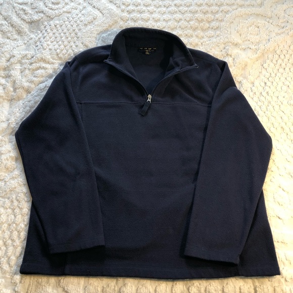 Navy blue fleece Charter Club 1/4 zip size medium 100% polyester - Picture 3 of 7